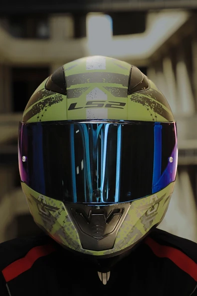 LS2 RAPID 2 THUNDER BIRDS MAT YEŞİL-SİYAH-GRİ KASK - Resim 6