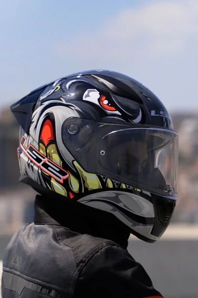 LS2 Rapıd 2 Race Spox Gri-kırmızı Kask ürün görseli