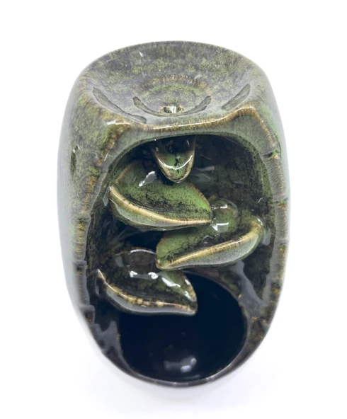 Geri Akışlı Buhurdanlık ve Tütsülük Seramik - Yeşil - 4