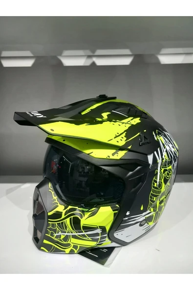 Sway KASK SWAY X1-X SEUL BLACK/YELLOW ÇENE ÇIKAN - 2