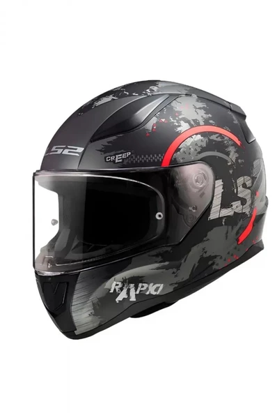 LS2 RAPID CIRCLE GRİ-TURUNCU KAPALI KASK - Resim 3