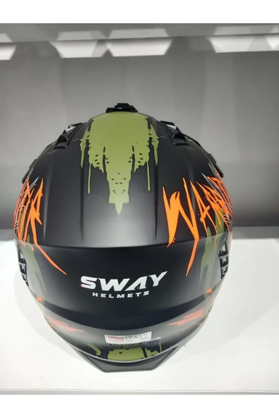 Sway KASK SWAY X1-X SEUL BLACK/GREY/TURUNCU ÇENE ÇIKAN - 2