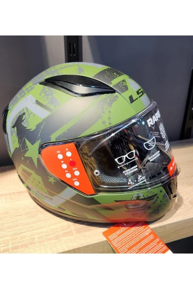 LS2 Rapid 2 Thunder Bırds Mat Yeşil Siyah Gri Kapalı Kask - 3