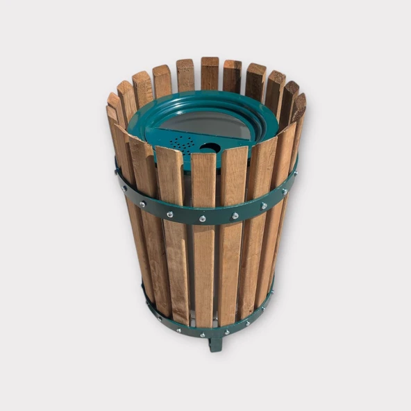 Dış Mekan Ahşap Çöp Kovası SGC11N, Yeşil - 2