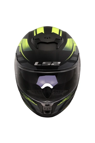 LS2 Stream 2 Fury Kapalı Kask Mat Siyah-gri-neon Sarı - 5