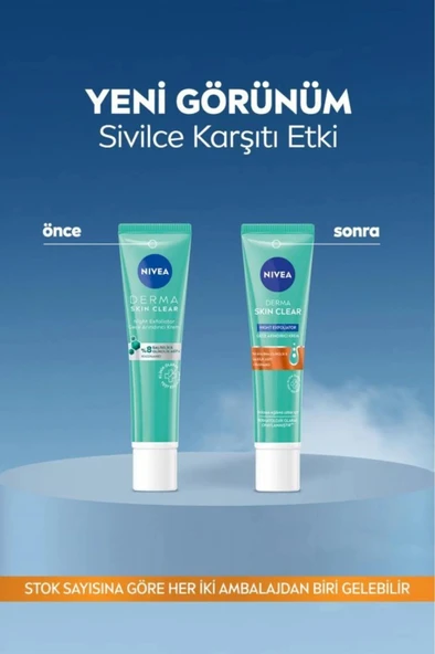 NIVEA Derma Skin Clear Exfoliator Gece Arındırıcı Krem 40ml, Sivilce Karşıtı, Niasinamid, Yağlı Ciltler - 2