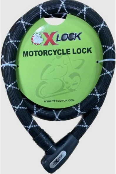 SARİSSA BİSİKLET XBYC 84905C 1,5 Metre Pvc Örme 12x1500mm Halat Kilit Anahtarlı Yüksek Güvenlikli Motosiklet Kilidi - 2