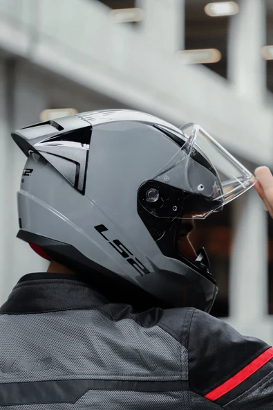 LS2 Rapıd 2 Race Nardo Gri Kask - Resim 6