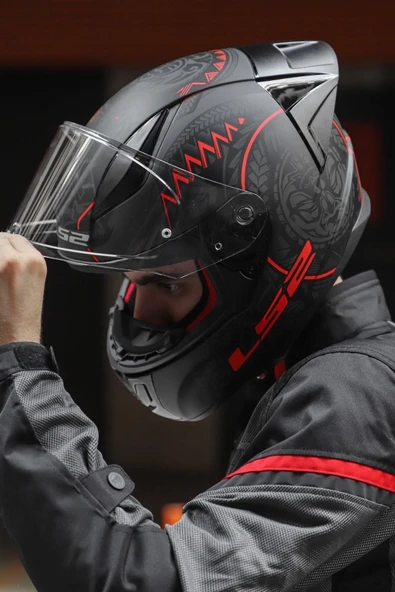 LS2 Rapıd 2 Race Takaroa Mat Siyah-kırmızı Kask - 2