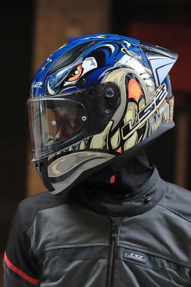 LS2 RAPID 2 RACE SPOX MAVİ-GRİ KASK - 4