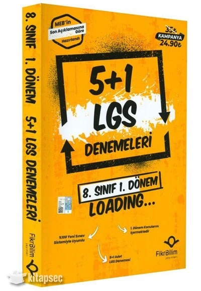 8. Sınıf LGS 1. Dönem 5 + 1 Kamp Denemeleri FikriBilim Yayınları