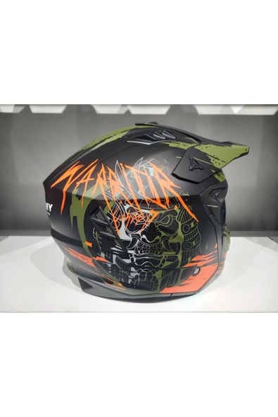 Sway KASK SWAY X1-X SEUL BLACK/GREY/TURUNCU ÇENE ÇIKAN - 3