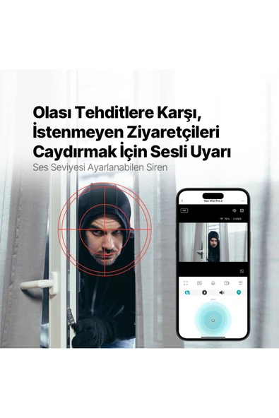 Ttec 2AGK04 Wizi Pro 2 Full HD 360° Tak Çalıştır Wi-Fi Akıllı Kamera - 7