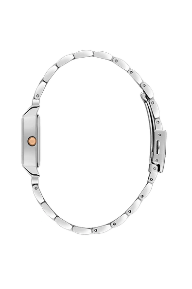 DANIEL KLEIN DKF.2315A GÜMÜŞ ROSE BİCOLOR KÖŞELİ KADIN KOL SAATİ - Resim 2