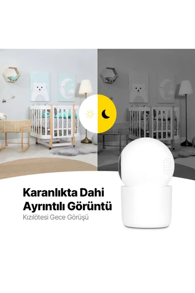 Ttec 2AGK04 Wizi Pro 2 Full HD 360° Tak Çalıştır Wi-Fi Akıllı Kamera - 5