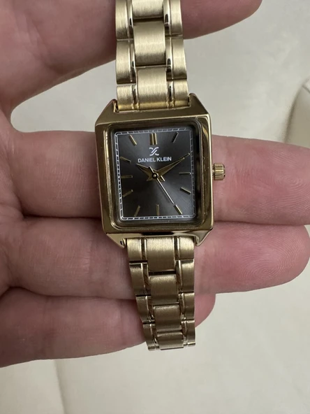 DANIEL KLEIN DKF.2315A GOLD KASA FÜME KADRANLI KÖŞELİ KADIN KOL SAATİ - Resim 3