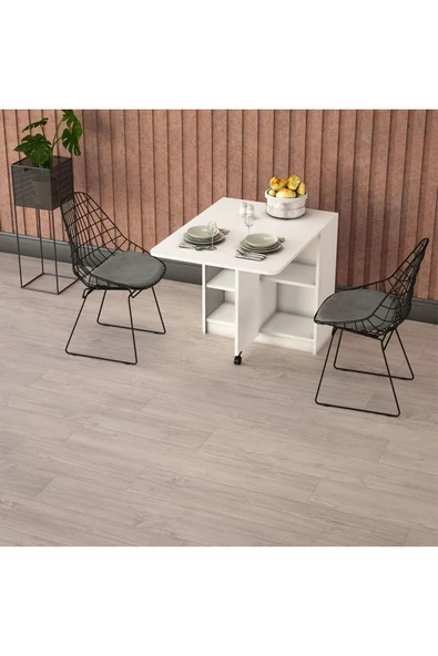 %100 MDFLAM Katlanır Mutfak Masası KM-17