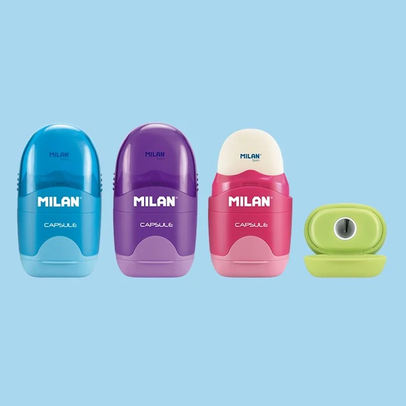 MILAN 4701116 CAPSULE KALEMTRAŞ/SİLGİ - ASORTİ - 16ADET - 2