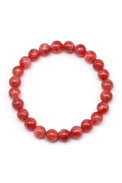Rodonit (AAA Kalite) Doğal Taş Bileklik 8 mm Küre Kesim - Resim 2