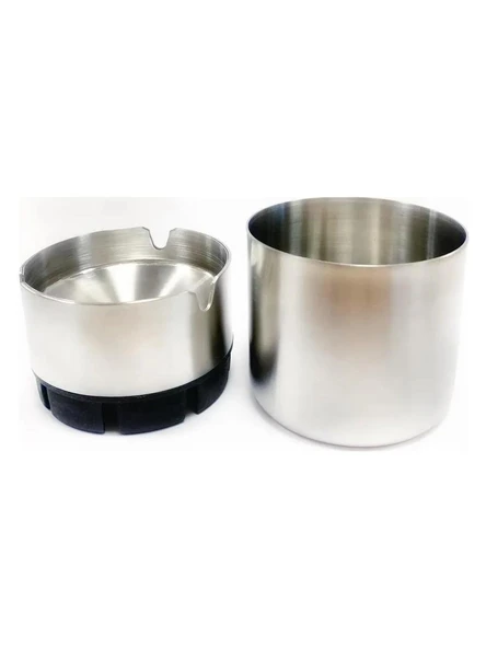 Paslanmaz Oto Küllük Dekoratif Küllük Metal Küllük Kokusuz Küllük 2 Adet - 3