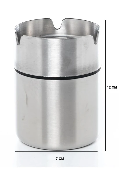 Paslanmaz Oto Küllük Dekoratif Küllük Metal Küllük Kokusuz Küllük 2 Adet - 4