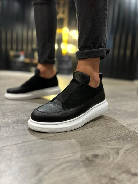 Sneakers Ayakkabı 911 Siyah (Beyaz Taban) - 6