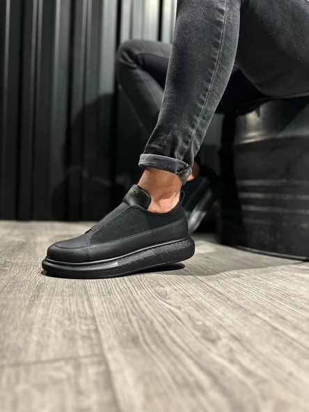 Sneakers Ayakkabı 911 Siyah (Siyah Taban)