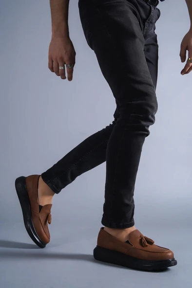 Knack Günlük Spor Klasik Ayakkabı 818 Taba (Siyah Taban) - Resim 4