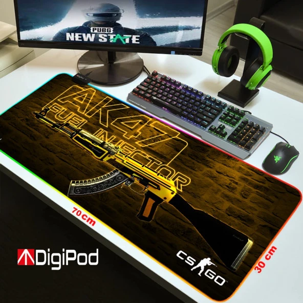 Digipod RGB oyuncu mousepad RGB Gaming oyuncu mouse pad kaymaz taban 70 x 30 - 3