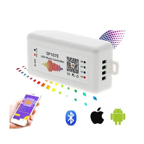 El kumandası müzik SP107E Pixel RGB uzaktan kumanda LED ışık Bluetooth Remote controller kontrol 20metre DC 5-24V - 6