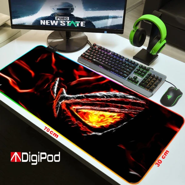 Digipod RGB oyuncu mousepad RGB Gaming oyuncu mouse pad kaymaz taban 70 x 30 - 4