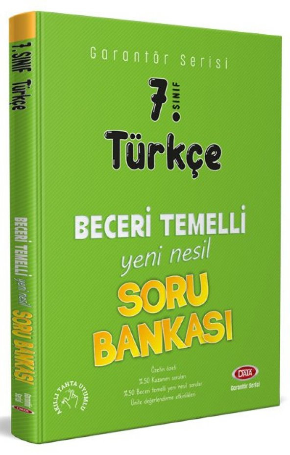7. Sınıf Türkçe Beceri Temelli Soru Bankası Data Yayınları