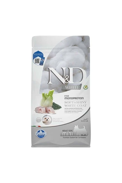 White Levrek Rezene Ve Spirulina Küçük Irk Beyaz Yetişkin Köpek Maması 2 Kg ürün görseli