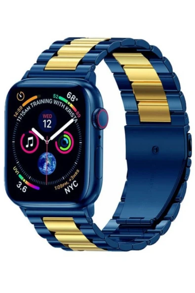 Apple Watch 7 8 9 10 Ultra 2 44 45 46 49mm Uyumlu Çelik Kordon