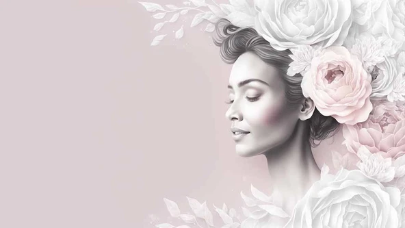 Soft Çiçek ve Kadın Duvar Kağıdı - Resim 7