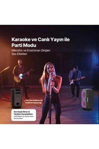 Ttec 2BH11 Carnival Pro 120W Taşınabilir Kablosuz Bluetooth Parti Hoparlörü - 7