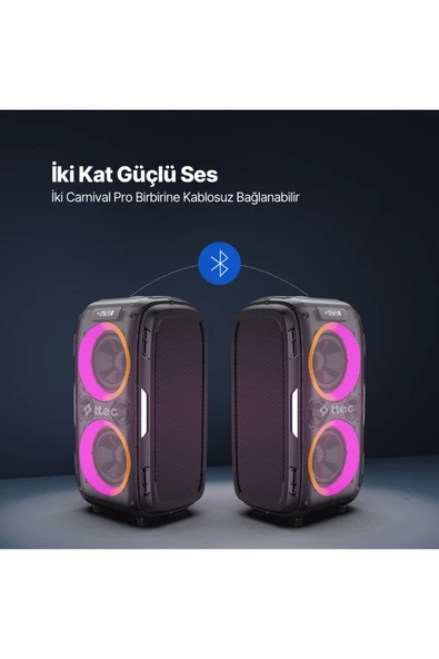 Ttec 2BH11 Carnival Pro 120W Taşınabilir Kablosuz Bluetooth Parti Hoparlörü - 8