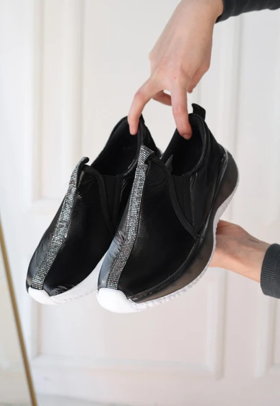 Pabucmarketi Siyah Paraşüt Kadın Sneaker Ayakkabı - Resim 3