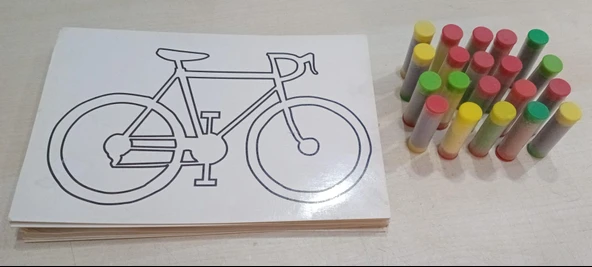 ANAOKULLARI İÇİN -KUM BOYAMA SETİ  .. 14 ADET TEK PAKET .. 5 ÇEŞİT RENK KUM. - 2