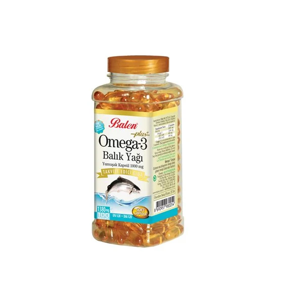 Balen Omega 3 Plus Balık Yağı Yumuşak Kapsül 1380 mg 100 Kapsül - 1