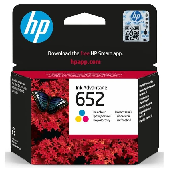 HP 652 F6V24AE Renkli Kartuş