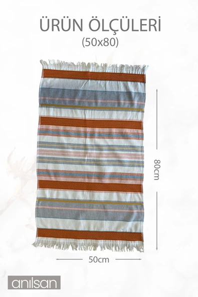 Gün Batımı Çizgi Detay El Havlusu %100 Pamuk 50x80 - 3