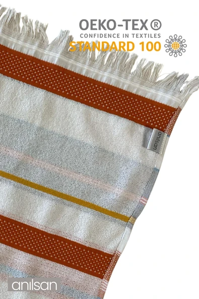 Gün Batımı Çizgi Detay El Havlusu %100 Pamuk 50x80 - 2