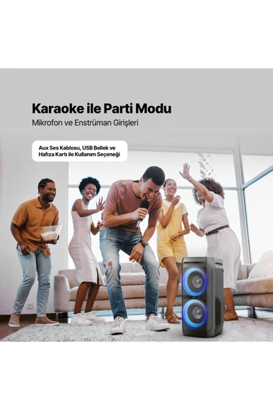 Ttec 2BH12 Carnival 100W Taşınabilir Kablosuz Bluetooth Parti Hoparlörü - 7