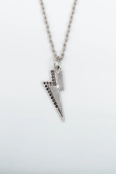 Şimşek - The Flash Gümüş Kaplama Düz Zincir Kolye ürün görseli 1