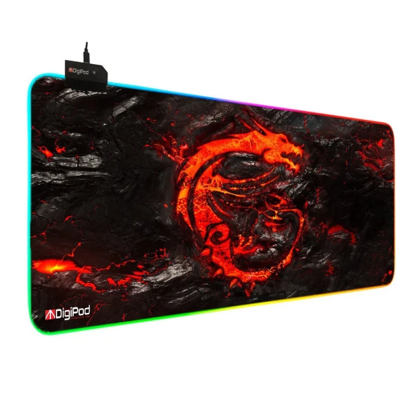 Digipod RGB oyuncu mousepad RGB Gaming oyuncu mouse pad kaymaz taban 70 x 30