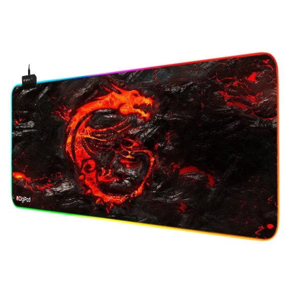 Digipod RGB oyuncu mousepad RGB Gaming oyuncu mouse pad kaymaz taban 70 x 30 - 3