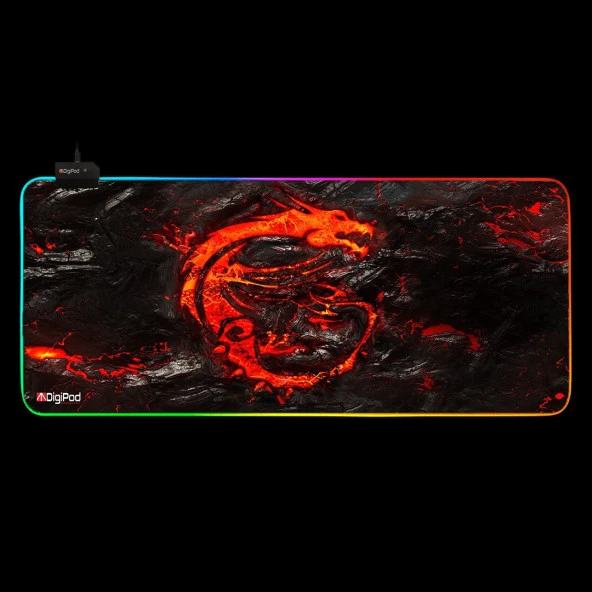 Digipod RGB oyuncu mousepad RGB Gaming oyuncu mouse pad kaymaz taban 70 x 30 - 5
