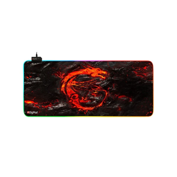 Digipod RGB oyuncu mousepad RGB Gaming oyuncu mouse pad kaymaz taban 70 x 30 - 6