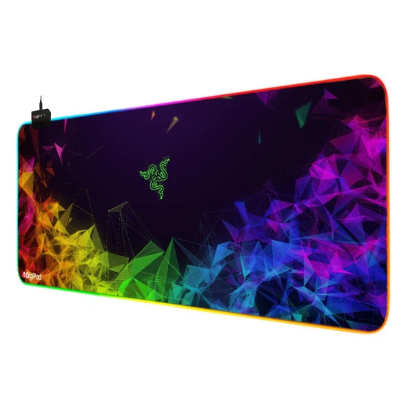 Digipod RGB oyuncu mousepad RGB Gaming oyuncu mouse pad kaymaz taban 70 x 30 - 3